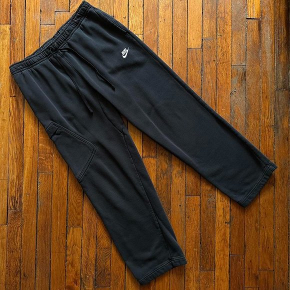 Nike Men Black Athletic Workout Straight Wide Leg‎ Sweatpants. - Picture 1 of 8